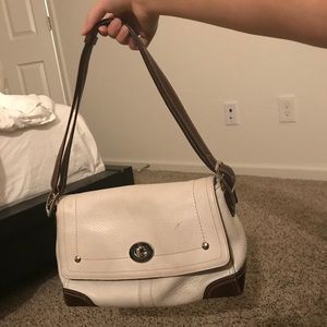 Cream Coach Leather Bag